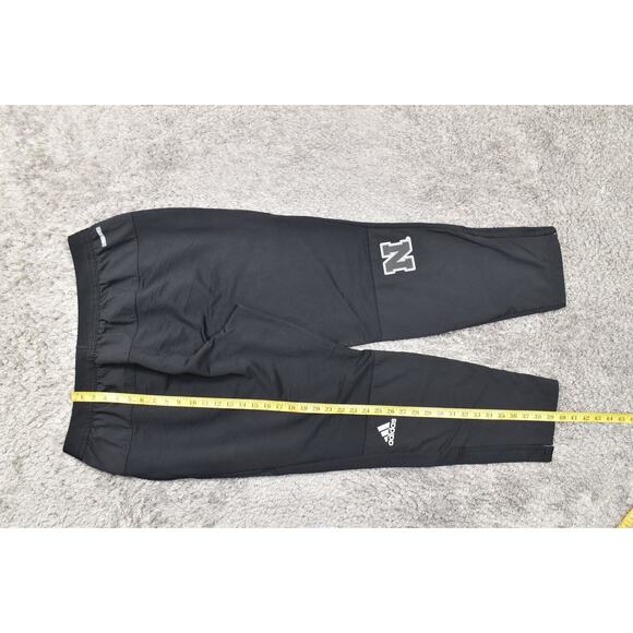 Adidas Men's Black Polyester Skinny Sweatpants 2XL Pull On Solid Gym Lounge - Picture 6 of 12